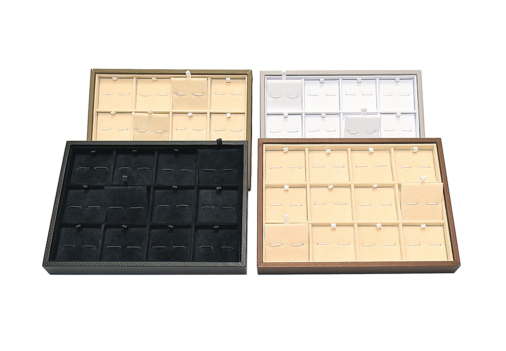 VASSSOIO PICCOLO RIVESTITO 12 BUCHE CON PATTINE PER GEMELLI-0