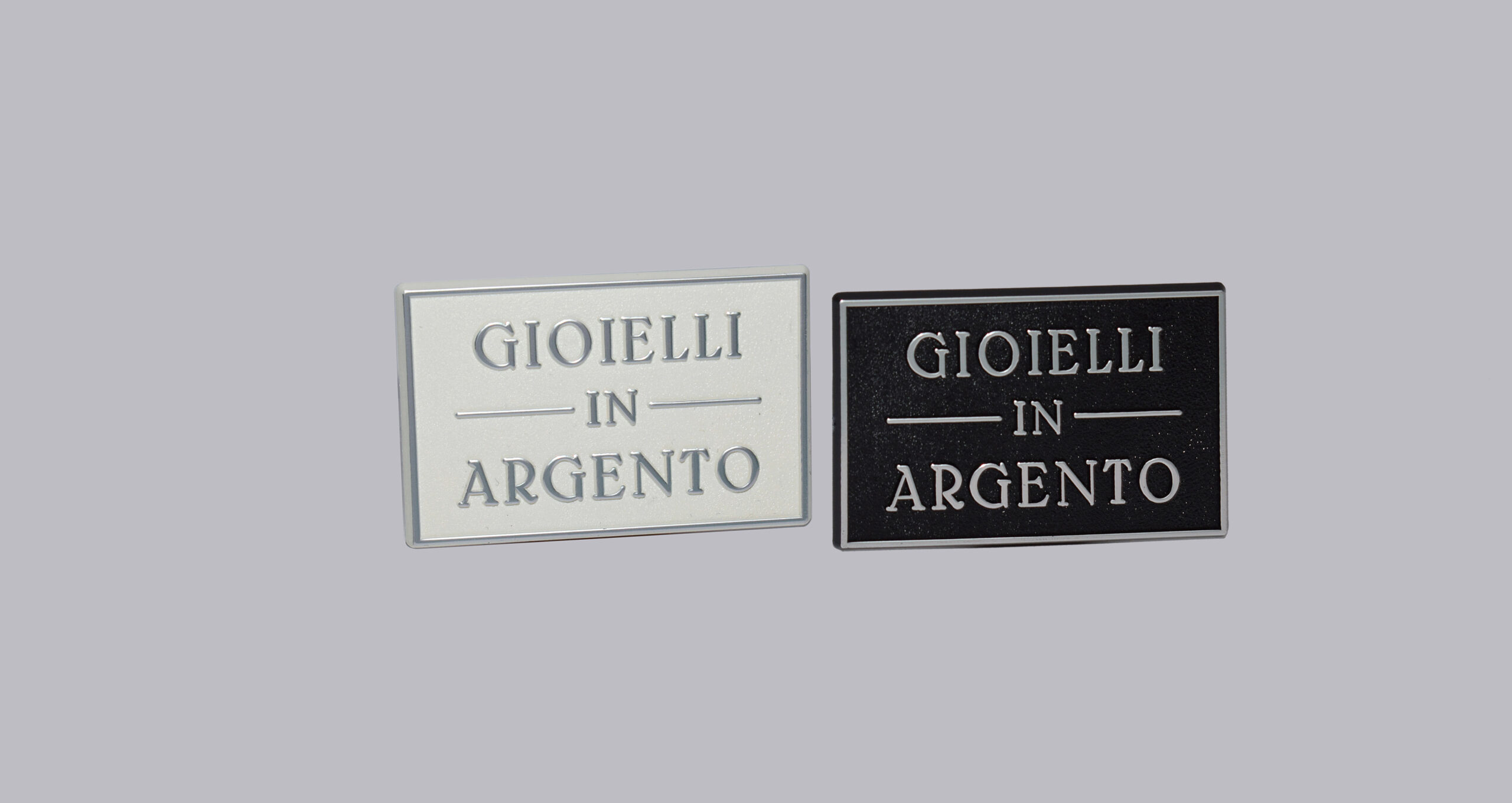 TARGHETTE PER VETRINE ARGENTO GRANDE