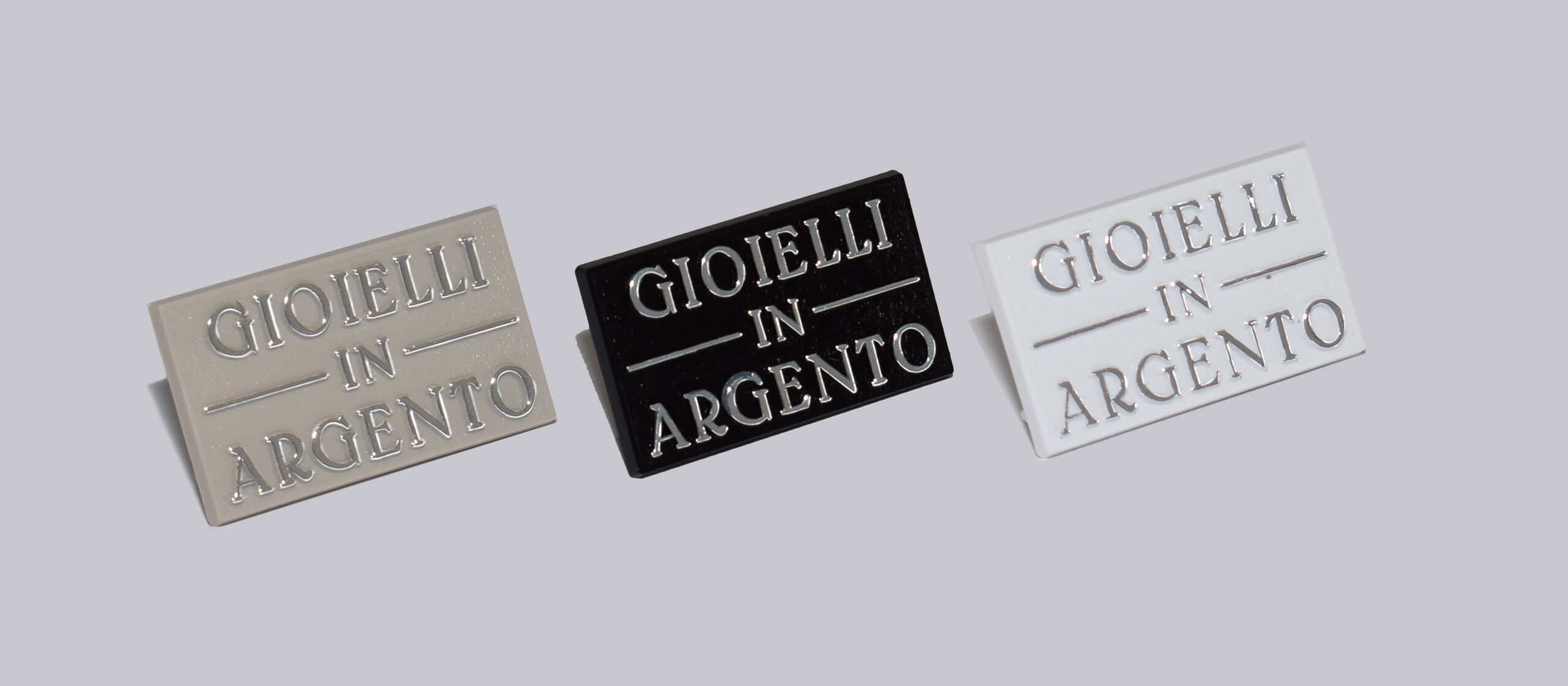TARGHETTE PER VETRINA ARGENTO PICCOLE