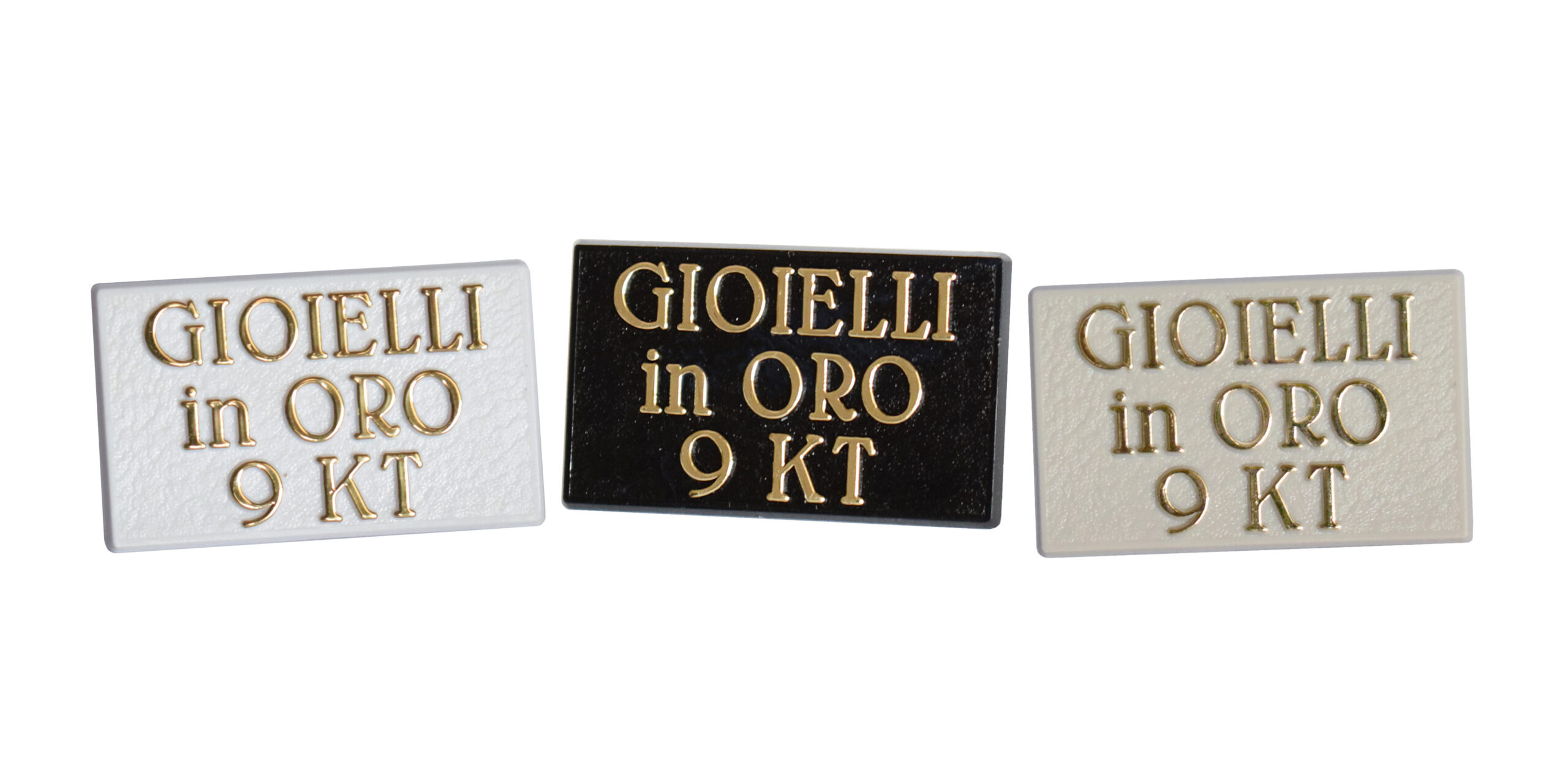 TARGHETTE ORO 9KT PICCOLE